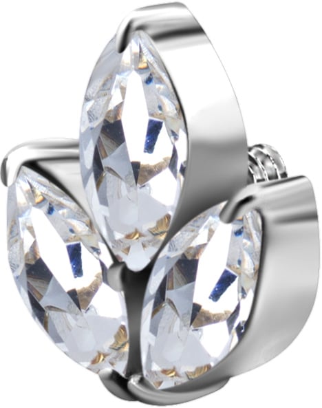 SS 316 int ATTACHMENT 1,2mm CUBIC ZIRCONIA mod. 13L - WH (6mm)