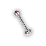 JEWELLED LABRET 1,2mm base 4mm