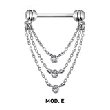 SS 316 NIPPLE CHAIN BARBELL - 1,6x14mm balls 5mm