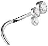 TT PREMIUM JEWEL NOSE STUDS, 0,8mm mod. 04R -WH