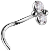 TT PREMIUM JEWEL NOSE STUDS, 0,8mm mod. 14 -WH