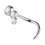 TT PREMIUM JEWEL NOSE STUDS, 0,8mm mod. 04L -WH