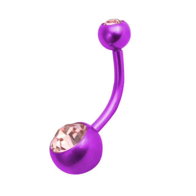 TT-PU DOUBLE JEWEL NAVEL BANANABELL 5&8mm