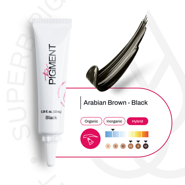 Pigmento para Microblading - Arabian Brown / Black - 10ml