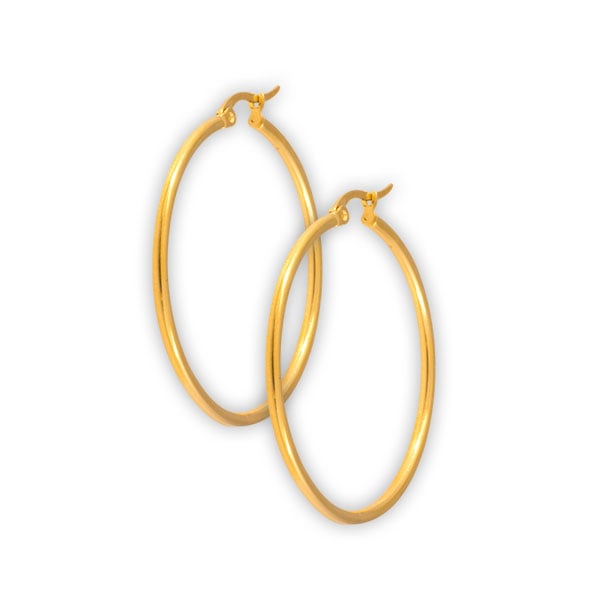 GD 316 ROUND HOOP EARRINGS (PAIR) 0,8mm 