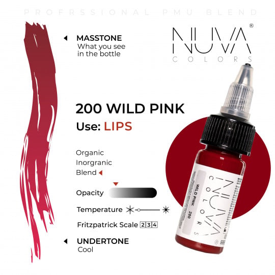 Nuva Colors PMU 15ml - 200 Wild Pink