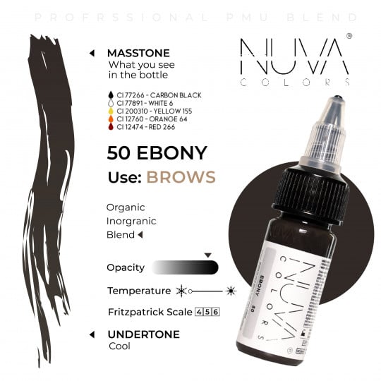 Nuva Colors PMU 15ml - 50 Ebony