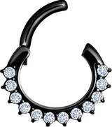 BK 316 JEWELLED CURVED BAR SEPTUM CLICKERS mod. 13