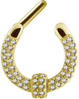 GD 316 SEPTUM CLICKERS SWAROVSKI PAVE SETTING