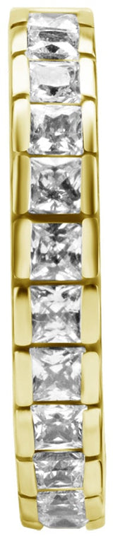 GD 316 HINGED RING SET W. SQUARE ZIRCONIA 1,2x12mm WH