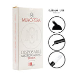 Herramientas MicroBlading desechables MiaOpera 10 piezas - 0,18 mm U18 en ángulo