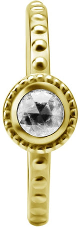 GD 316 HINGED RING SET W. ROSECUT ZIRCONIA 1,2x12mm WH