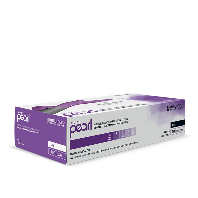GUANTES EN NITRILO COLOR MORADO