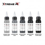 XTreme Ink 5x30ml - OPAQUE GRAY SET