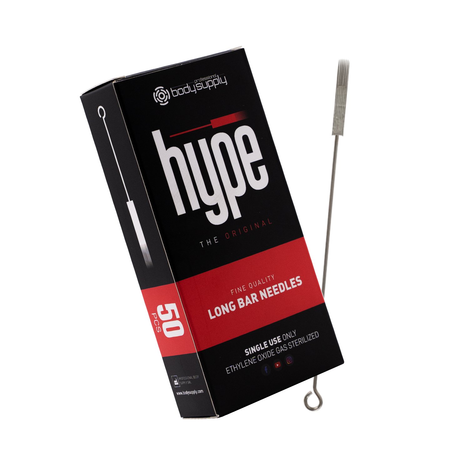 Agujas 05MG BodySupply Hype Needles 50uds - Long Taper