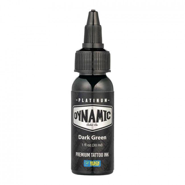 DARK GREEN 30ml - DYNAMIC PLATINUM TATTOO INK REACH