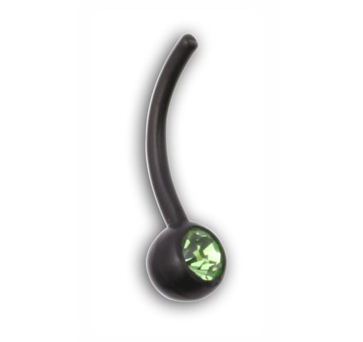 BIOFLEX BLACK JEWELLED NAVEL BARBELLS