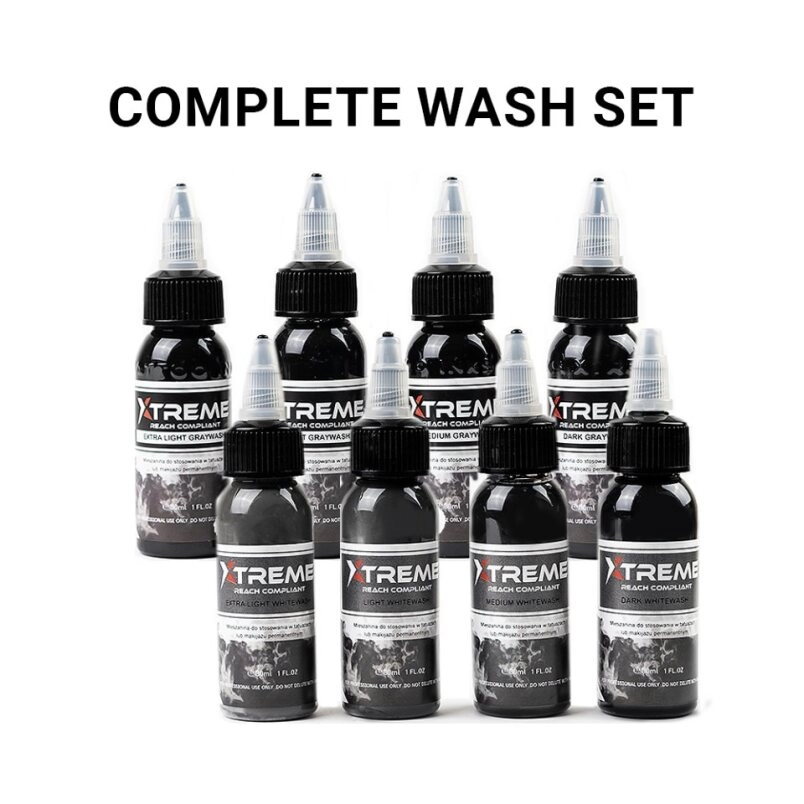 XTreme Ink 8x30ml - COMPLETE WASH SET