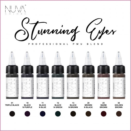 Nuva Colors PMU Set 8x15ml - EYELINER COLLECTION