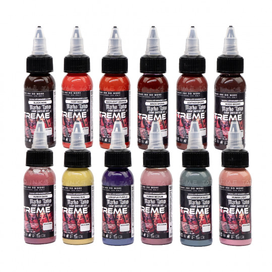 XTreme Ink 12x30ml - MARKO TATTOO COLOR PORTRAIT SET