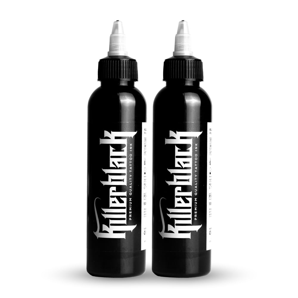 KILLERBLACK TATTOO INK - LINING BLACK + POWERFUL BLACK 2x 150ml - EUROPE