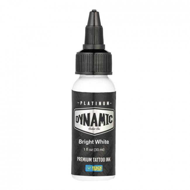 BRIGHT WHITE 30ml - DYNAMIC PLATINUM TATTOO INK REACH