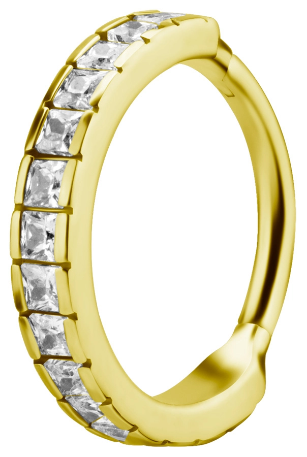 GD 316 HINGED RING SET W. SQUARE ZIRCONIA 1,2x12mm WH
