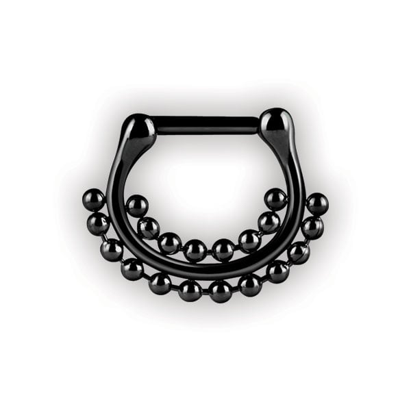 BK 316 SEPTUM CLICKERS DOUBLE SIDE BALL CHAIN